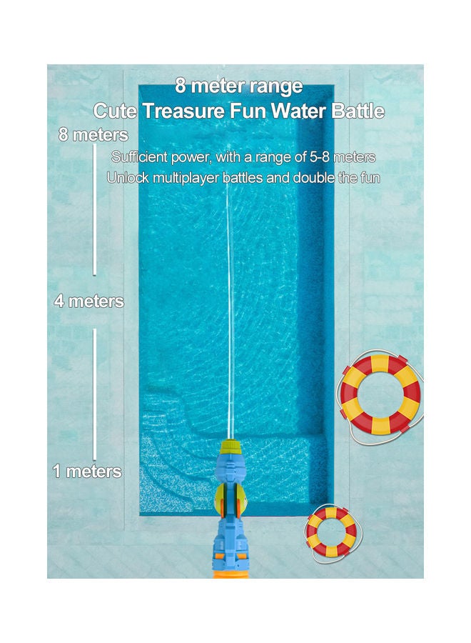 Kidle Children's Dinosaur Water Gun, 2 Nozzles Barrel Super Water Soaker Blaster Squirt, Long Range Gift For Kids, Summer Outdoor Beach Swimming Pool Water Play Toy - Image 4