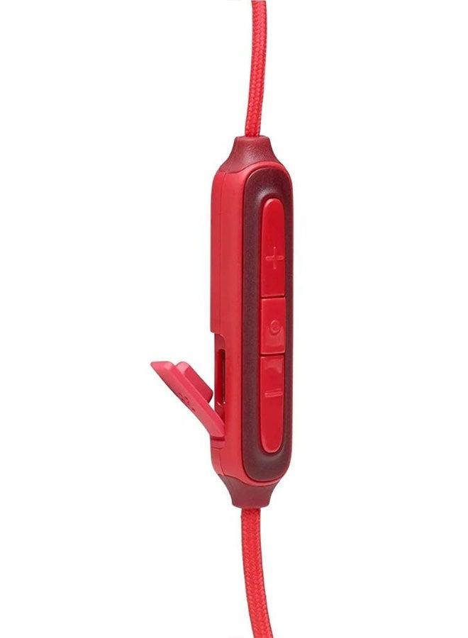 JBL - Live 100BT By Harman In Ear Bluetooth Headphone With Bulit In Mic Multi Point Connection 9 Hours Of Playtime And Voice Assistance Red - Image 1