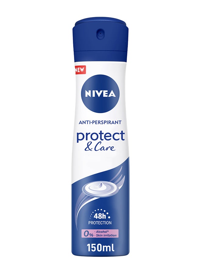 نيفيا مضاد التعرق بروتيكت آند كير للنساء بدون كحول إيثيلي بخاخ أبيض/أزرق 150 مل أبيض/ أزرق 150ملليلتر - Image 1