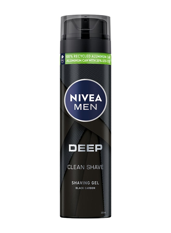 MEN DEEP Clean Shave Shaving Gel, Antibacterial Black Carbon 200ml - v1686330726/N15767864A_8