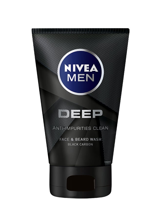 Nivea - Men Deep Cleansing Face And Beard Wash 100ml - Image 1