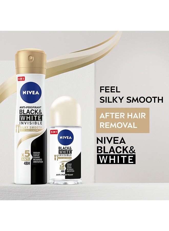 Nivea - Black And White Invisible Silky Smooth, Antiperspirant Spray For Women 150ml - Image 1