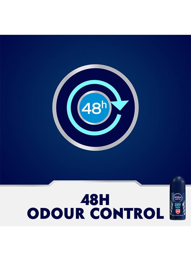 Nivea Dry Fresh Deodorant Roll-On Blue/Silver 50ml - Image 4