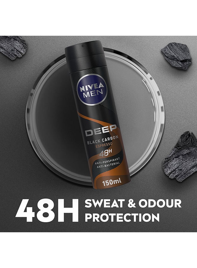 Nivea Deep Black Carbon Espresso Antiperspirant 150ml  - Image 2