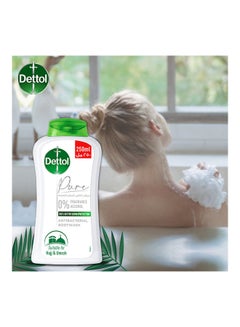 Dettol Pure Antibacterial Body Wash White 250ml  - Image 3