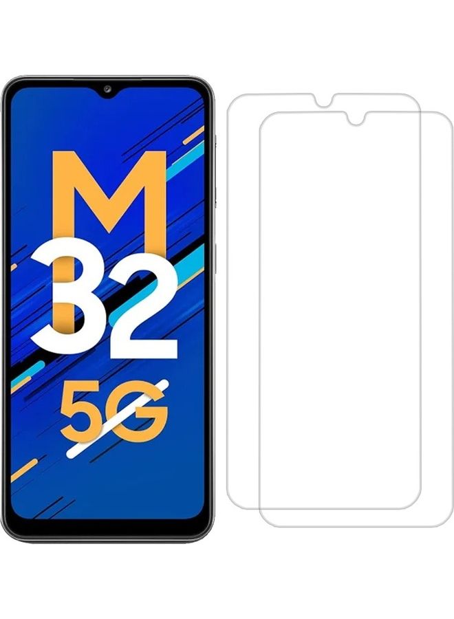 MARGOUN 2 Pack For Samsung Galaxy M32 Screen Protector Tempered Glass Full Glue Back Clear - Image 2