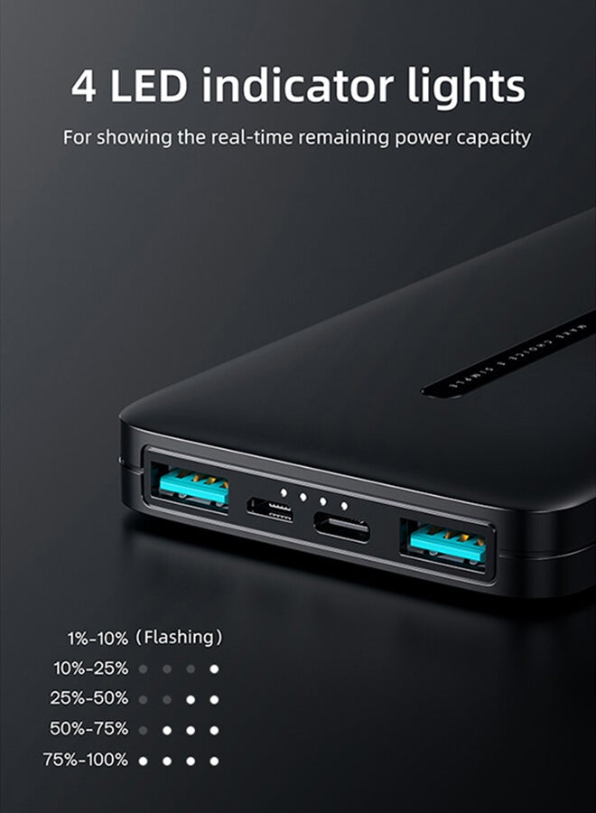 JOYROOM - 10000 mAh JR-T012 10000 mAh Power Bank Black - Image 1