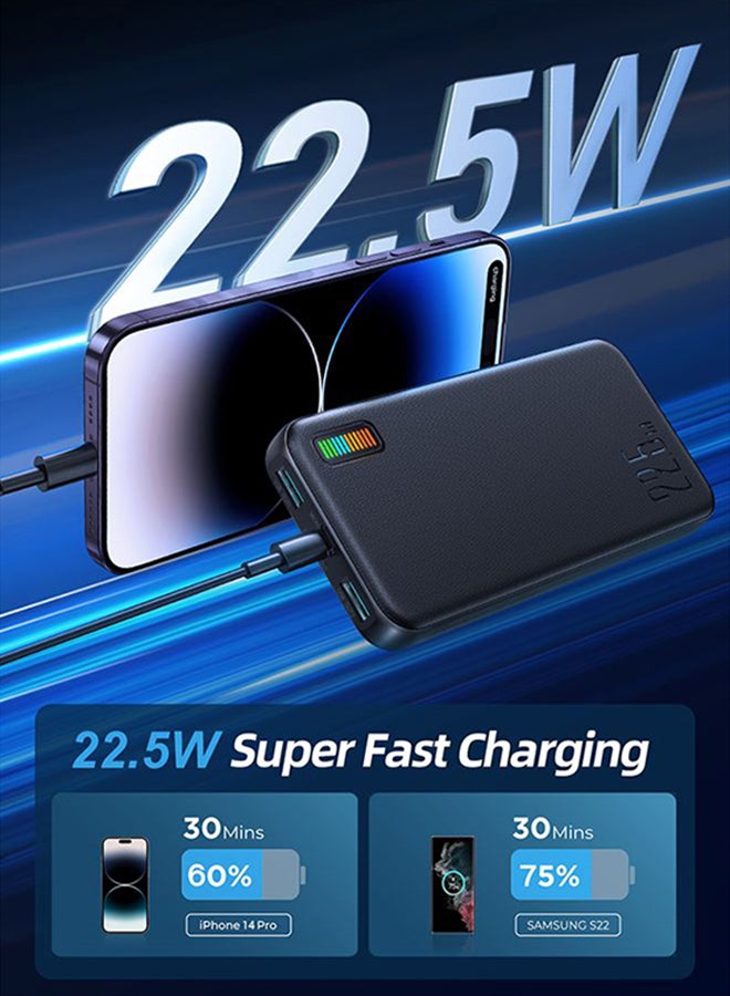 جوي روم - JR-QP194 10000mAh 22.5W باور بانك سريع الشحن لهاتف Apple Huawei Samsung Xiaomi ViVO OPPO ETC أسود 10000.0 mAh أبيض - Image 1