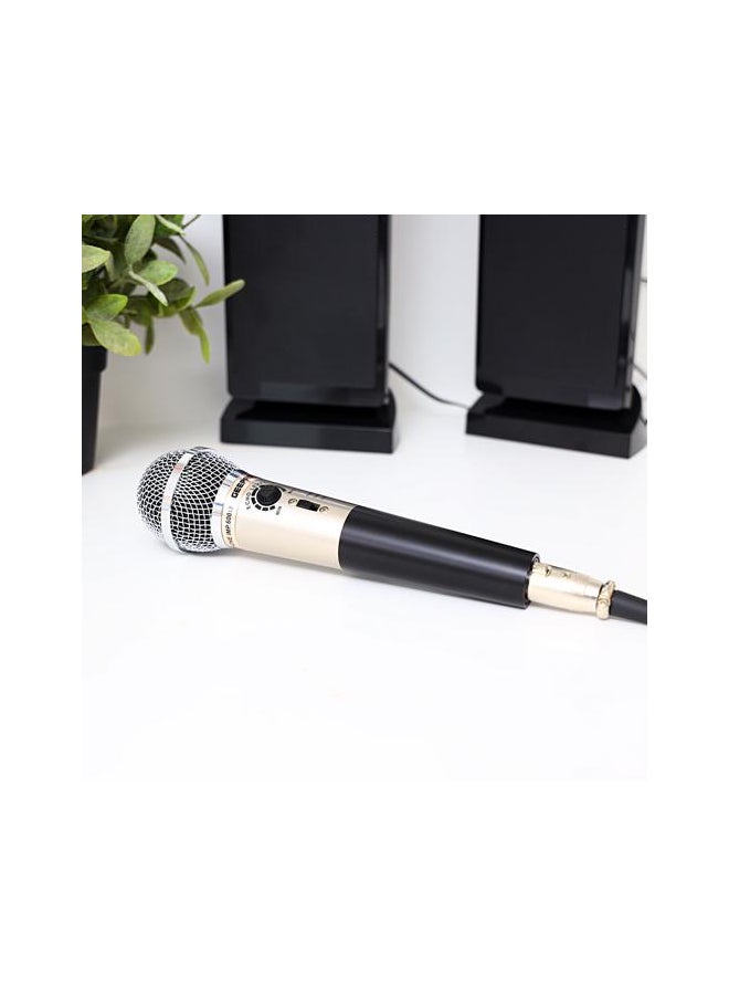 GEEPAS Geepas Wire & Wireless Echo Microphone, Compatible with Karaoke Machine, Speaker & Amp GMP3927 Black/Silver  - Image 3