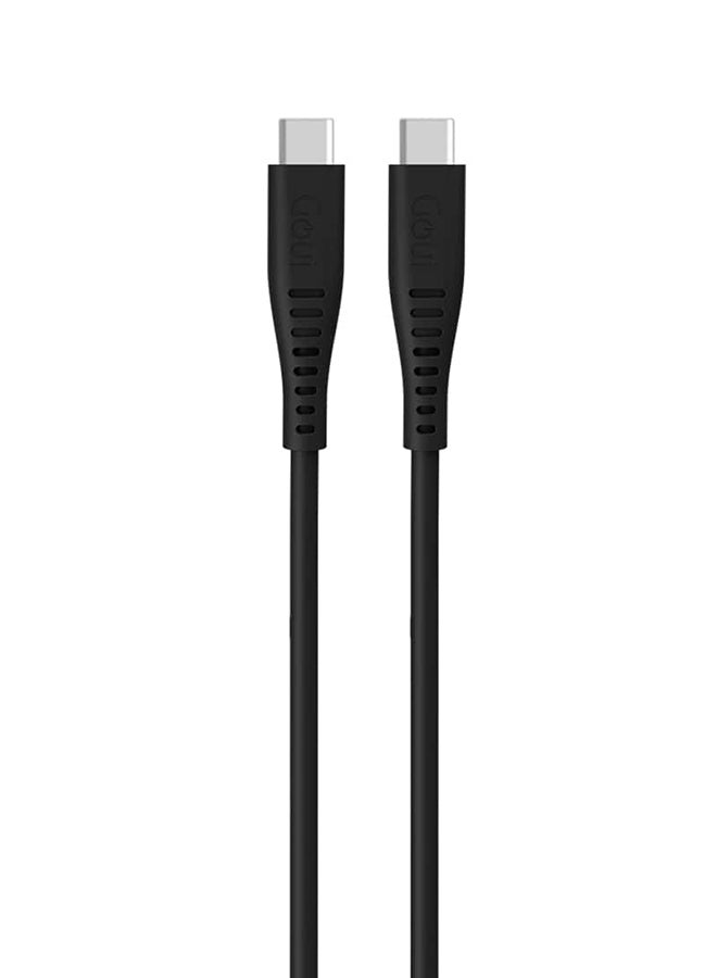 Silicon Type C to Type C - 1.5M Cable: Premium Fast Charging & Data Syncing Solution for USB-C Devices - Black - v1686497544/N53412355A_1