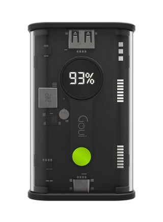 20000 mAh 20000 mAh Nano Transparent Power Bank – Portable Fast Charging with Simultaneous Device Support, Quick Charge 3.0, Power Delivery, and Digital Display - Black Black - v1686497544/N53412371A_1
