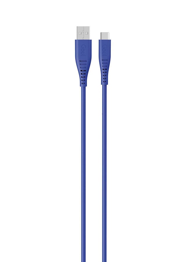 Goui - Silicon USB to Type-C 1.5M Cable: High-Performance Charging & Data Sync with Reversible Design – Durable, Soft-Touch Material, 50,000+ Bends, and Matte Coating for Ultimate Reliability - Blue - Image 1