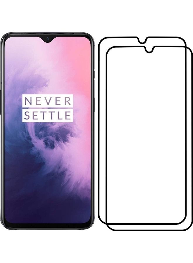 مارجون 2 Pack For OnePlus 7 Screen Protector 3D Tempered Glass Full Glue Back Black Edge - Image 2