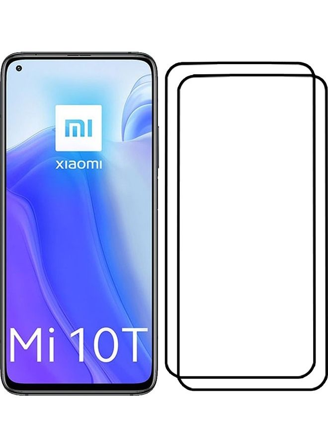 MARGOUN - 2 Pack For Xiaomi Mi 10T 5G Screen Protector Tempered Glass Full Glue Back Side Black - Image 1