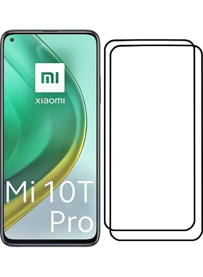 MARGOUN 2 Pack For Xiaomi Mi 10T Pro 5G Screen Protector Tempered Glass Full Glue Back Side Black - Image 2