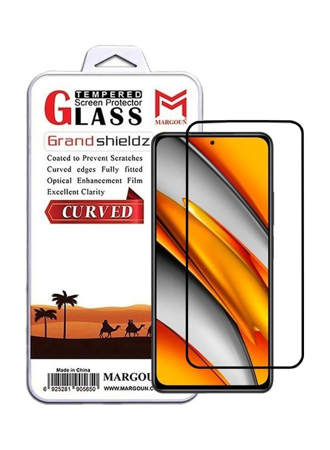 MARGOUN Xiaomi Poco F3 Screen Protector Tempered Glass Full Glue Back Side Black - Image 1