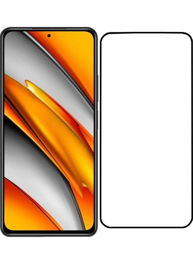 MARGOUN Xiaomi Poco F3 Screen Protector Tempered Glass Full Glue Back Side Black - Image 2