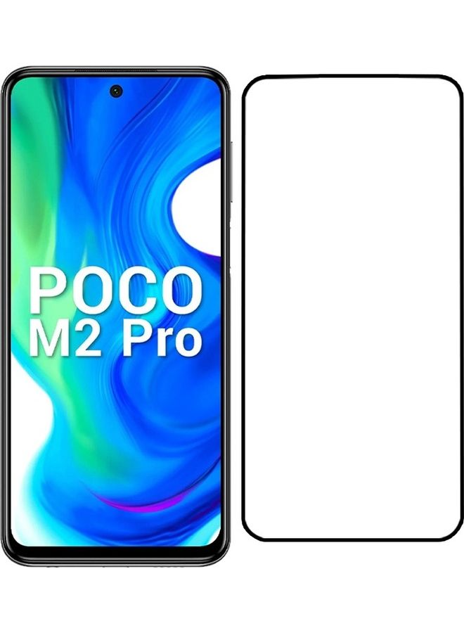 MARGOUN Xiaomi Poco M2 Pro Screen Protector Tempered Glass Full Glue Back Side Black - Image 2