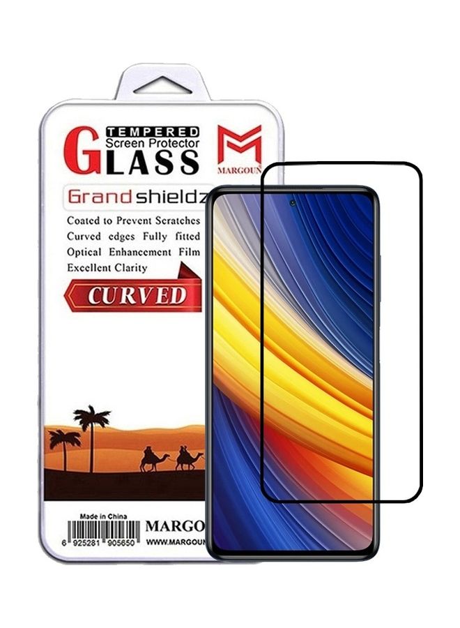 MARGOUN Xiaomi Poco X3 Pro Screen Protector Tempered Glass Full Glue Back Side Black - Image 1