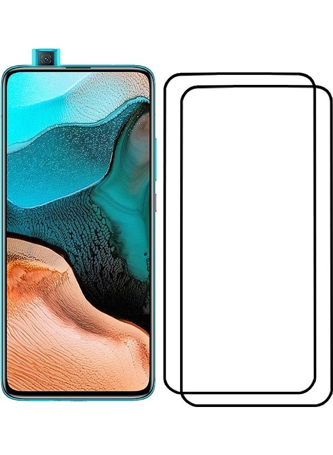 MARGOUN 2 Pack For Xiaomi Redmi K30 Pro Screen Protector Tempered Glass Full Glue Back Side Black - Image 2