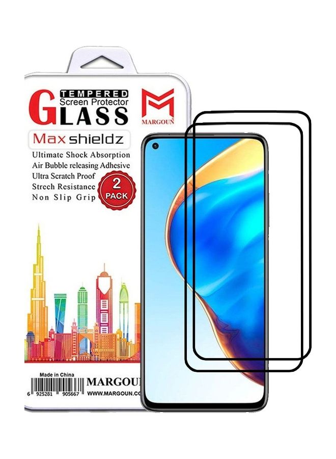 MARGOUN 2 Pack For Xiaomi Redmi K30S Screen Protector Tempered Glass Full Glue Back Side Black - Image 1