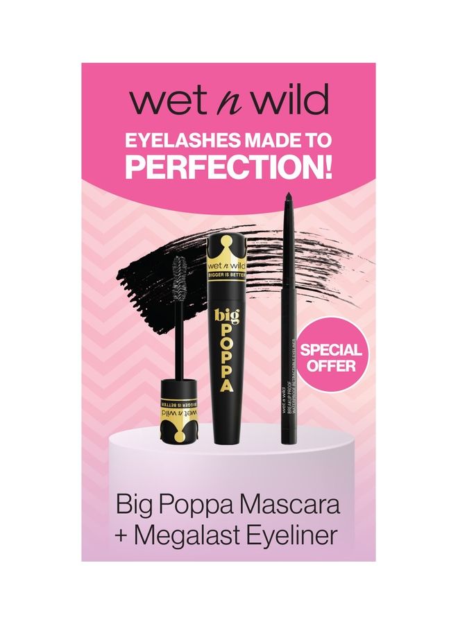 Wet N Wild Wnw Big Poppa Mascara + Megalast Eyeliner Value Pack Black  - Image 1