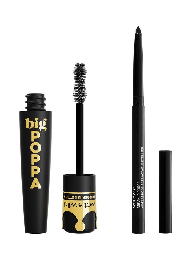 Wet N Wild Wnw Big Poppa Mascara + Megalast Eyeliner Value Pack Black  - Image 2