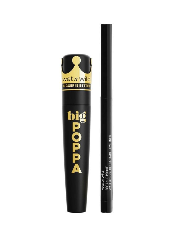 Wet N Wild Wnw Big Poppa Mascara + Megalast Eyeliner Value Pack Black  - Image 3