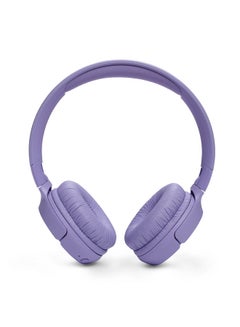JBL Tune 520Bt Wireless On-Ear Headphones, Pure Bass Sound, 57H Battery With Speed Charge, Hands-Free Call + Voice Aware, Multi-Point Connection, Lightweight And Foldable Purple  - Image 2