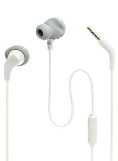 JBL Endurance Run 2 Waterproof Wired Sports In-Ear Headphones, Fliphook Design, Flexsoft Technology, Ipx5 Sweatproof, Hands-Free Calls, Magnetic Buds White  - Image 2
