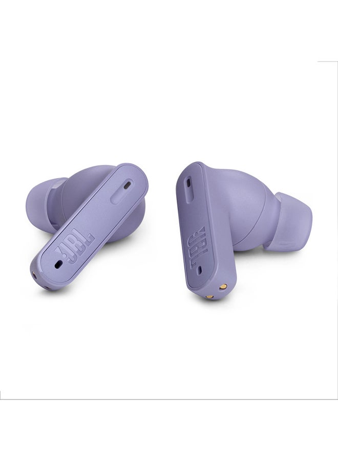 JBL - Tune Beam True Wireless Noise Cancelling Earbuds, Pure Bass Sound, Bluetooth 5.3, Smart Ambient, 4-Mics Technology, Voiceaware, 48H Battery, Water And Dust Resistant Purple - Image 1
