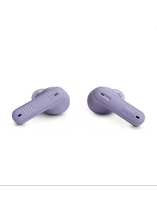 JBL - Tune Beam True Wireless Noise Cancelling Earbuds, Pure Bass Sound, Bluetooth 5.3, Smart Ambient, 4-Mics Technology, Voiceaware, 48H Battery, Water And Dust Resistant Purple - Image 1