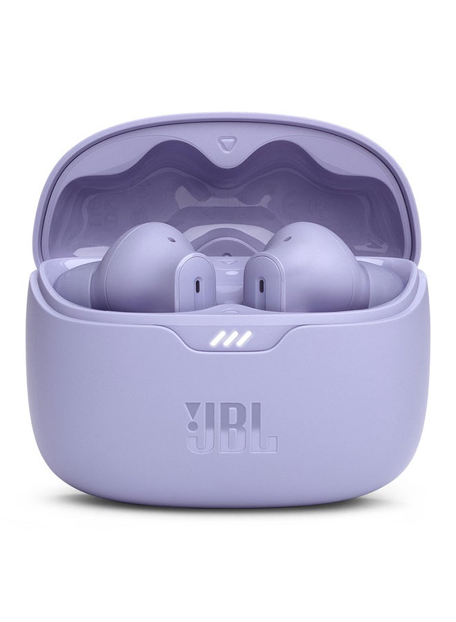 JBL - Tune Beam True Wireless Noise Cancelling Earbuds, Pure Bass Sound, Bluetooth 5.3, Smart Ambient, 4-Mics Technology, Voiceaware, 48H Battery, Water And Dust Resistant Purple - Image 1