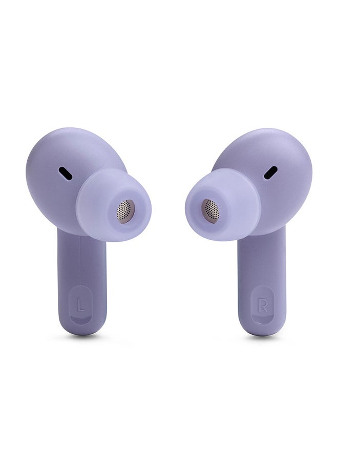 JBL - Tune Beam True Wireless Noise Cancelling Earbuds, Pure Bass Sound, Bluetooth 5.3, Smart Ambient, 4-Mics Technology, Voiceaware, 48H Battery, Water And Dust Resistant Purple - Image 1