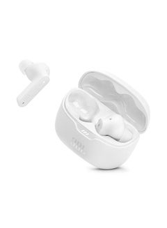 JBL Tune Beam True Wireless Noise Cancelling Earbuds, Pure Bass Sound, Bluetooth 5.3, Smart Ambient, 4-Mics Technology, Voiceaware, 48H Battery, Water And Dust Resistant White  - Image 1