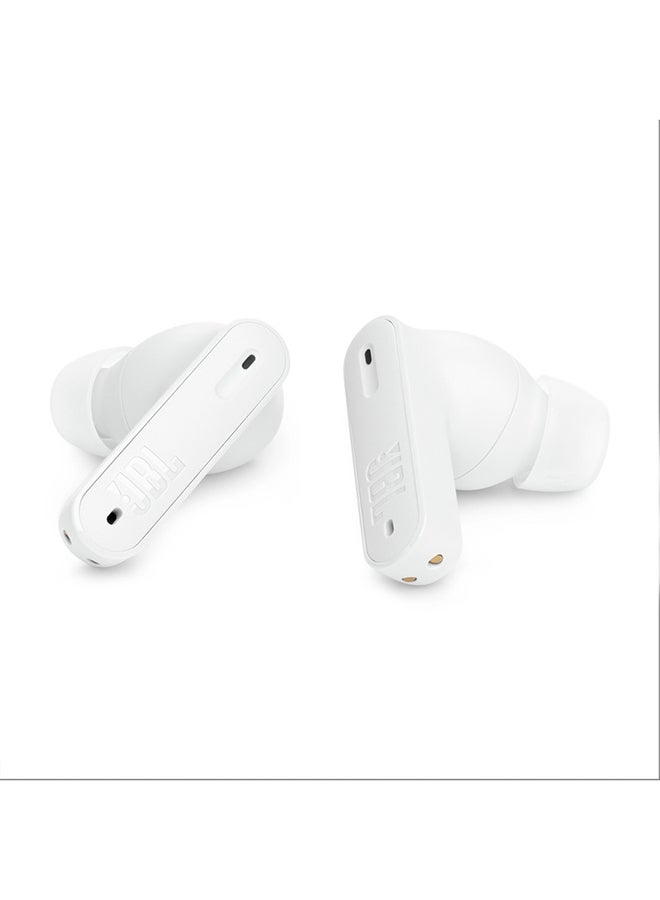 JBL - Tune Beam True Wireless Noise Cancelling Earbuds, Pure Bass Sound, Bluetooth 5.3, Smart Ambient, 4-Mics Technology, Voiceaware, 48H Battery, Water And Dust Resistant White - Image 1