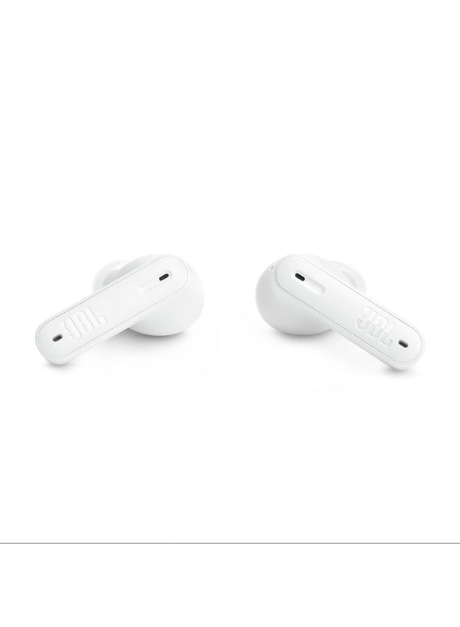 JBL - Tune Beam True Wireless Noise Cancelling Earbuds, Pure Bass Sound, Bluetooth 5.3, Smart Ambient, 4-Mics Technology, Voiceaware, 48H Battery, Water And Dust Resistant White - Image 1