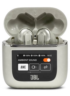 JBL Tour Pro 2 True Wireless Noise Cancelling Earbuds, Smart Case, Ambient, 6-Mic Technology, Immersive Legendary Sound, Amplification, Bluetooth 5.3, Le Audio Champagne  - Image 2
