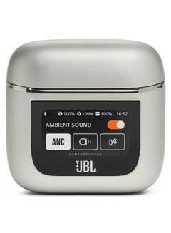 JBL Tour Pro 2 True Wireless Noise Cancelling Earbuds, Smart Case, Ambient, 6-Mic Technology, Immersive Legendary Sound, Amplification, Bluetooth 5.3, Le Audio Champagne  - Image 3