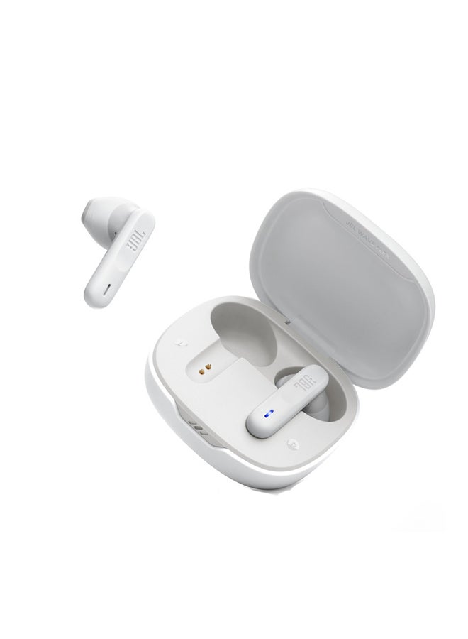 JBL - Wave Flex True Wireless Earbuds, Deep Base Sound, Comfortable Fit, 32H Battery, Smart Ambient + Talkthru, Hands-Free Call, Voiceaware, Water And Dust Resistant White - Image 1