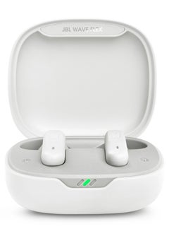 JBL Wave Flex True Wireless Earbuds, Deep Base Sound, Comfortable Fit, 32H Battery, Smart Ambient + Talkthru, Hands-Free Call, Voiceaware, Water And Dust Resistant White  - Image 2