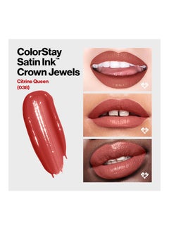 Revlon Cs Satin Ink Crown Jewels Liquid Lipstick - 38 Citrine Queen Citrine Queen  - Image 4