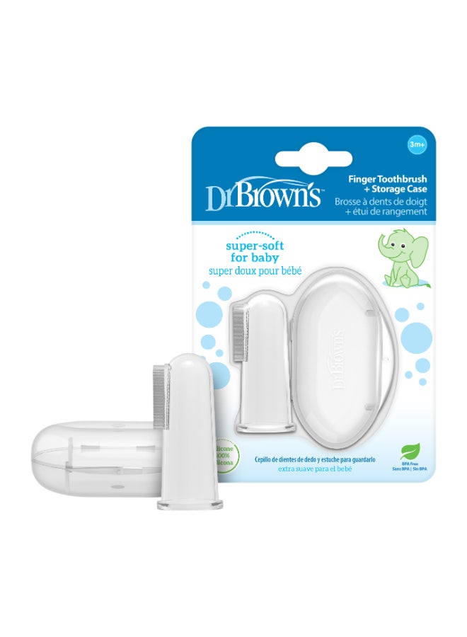 Dr. Brown’s - Silicone Finger Toothbrush With Case - Image 1