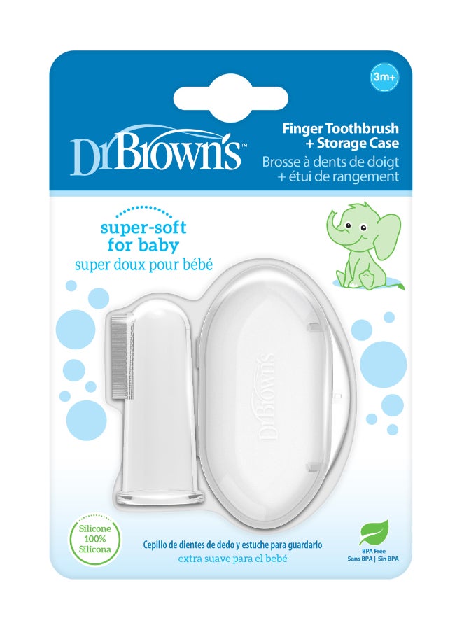 Dr. Brown’s - Silicone Finger Toothbrush With Case - Image 1