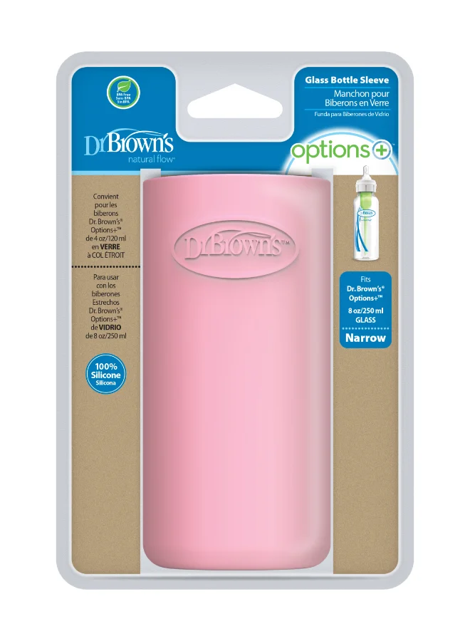 Dr. Brown’s Narrow Glass Bottle Sleeve, 8 Oz/250 Ml  - Pink