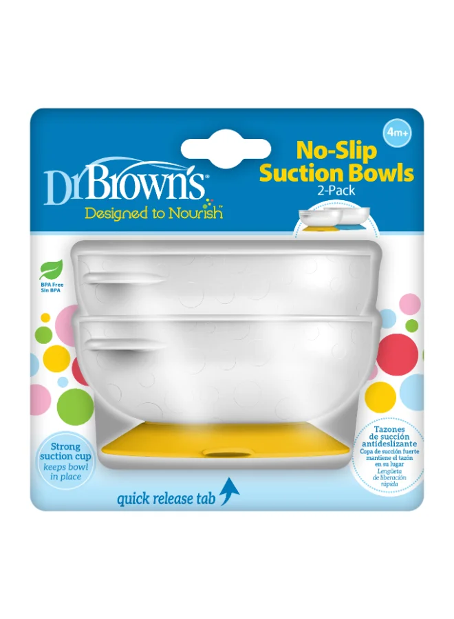 Dr. Brown’s No Slip Suction Bowl, Pack Of 2