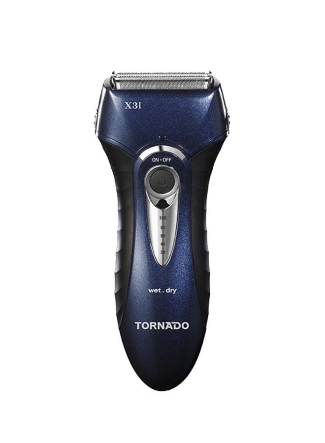 TORNADO Shaver THP-32U With Triple Blade Waterproof Black/Blue - Image 1