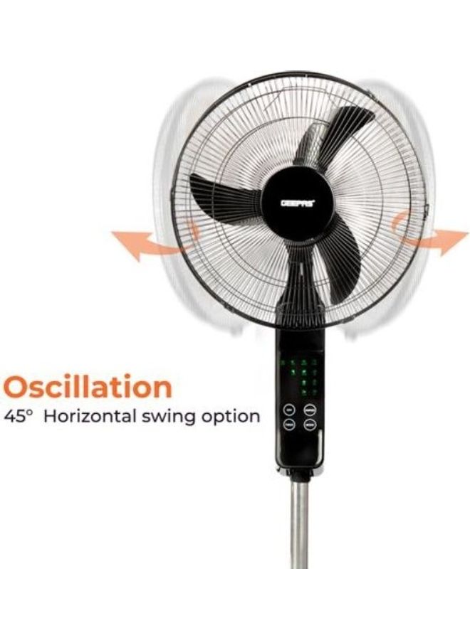 جيباس مروحة ستاند مقاس 16 بوصة مع جهاز تحكم عن بعد وشاشة LED - Image 3