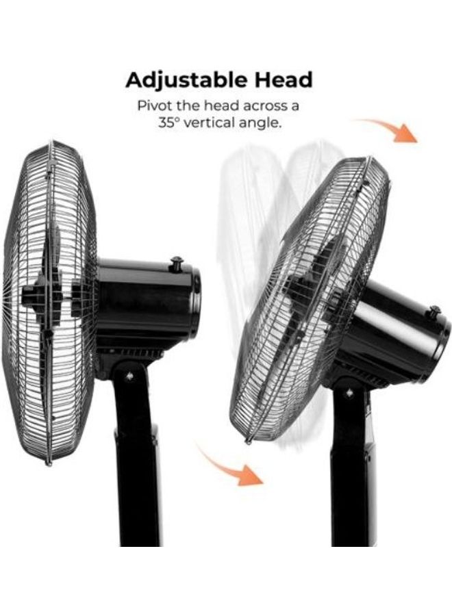 جيباس مروحة ستاند مقاس 16 بوصة مع جهاز تحكم عن بعد وشاشة LED - Image 5