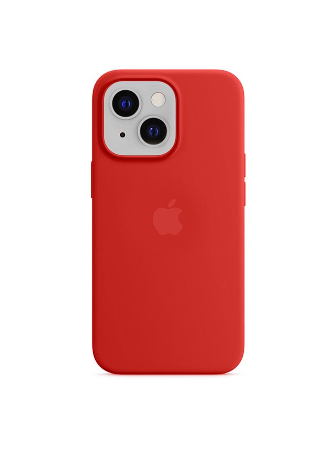 MARGOUN - Protective Soft Silicone Case Cover for iPhone 13 Scarlet Red - Image 1